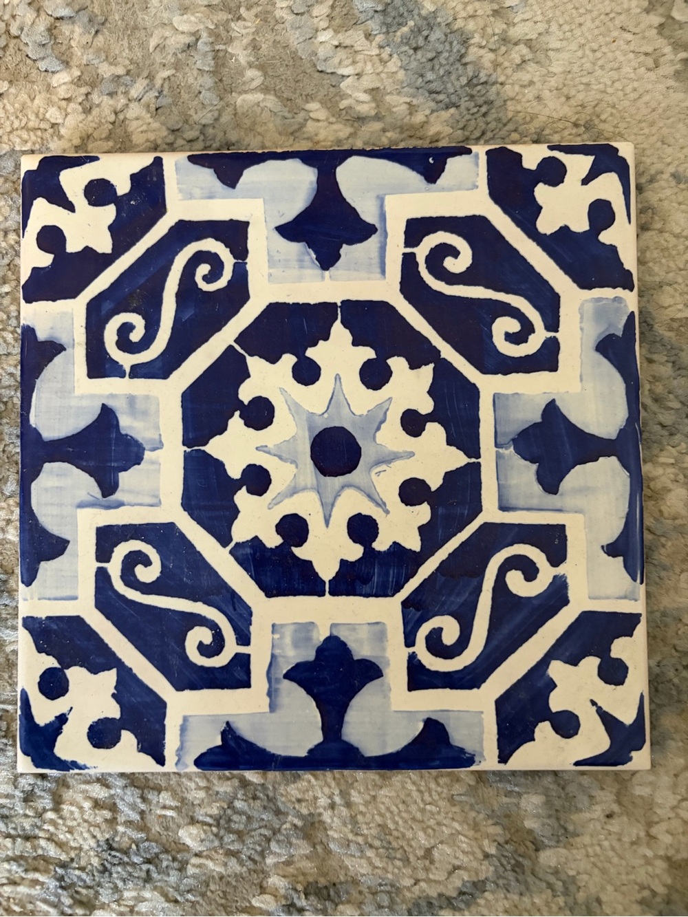 Blue Decorative Tile From Portugal